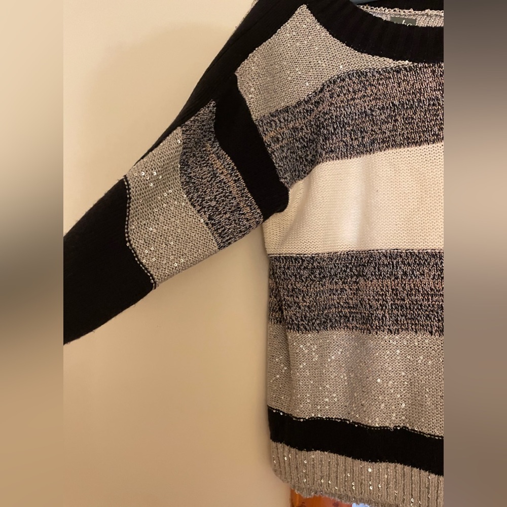 Blue and silver glittery sweater